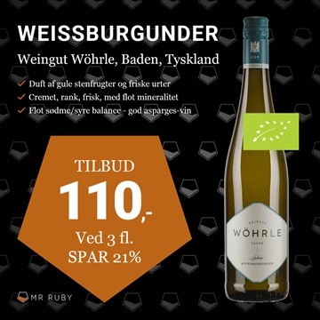 2019 Weissburgunder, Weingut Wöhrle, Baden, Tyskland